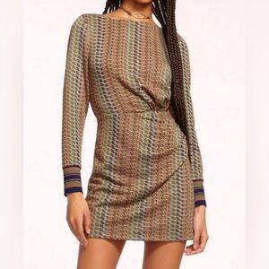 NWT Ramy Brook Multicolor Long Sleeve Dress size 4